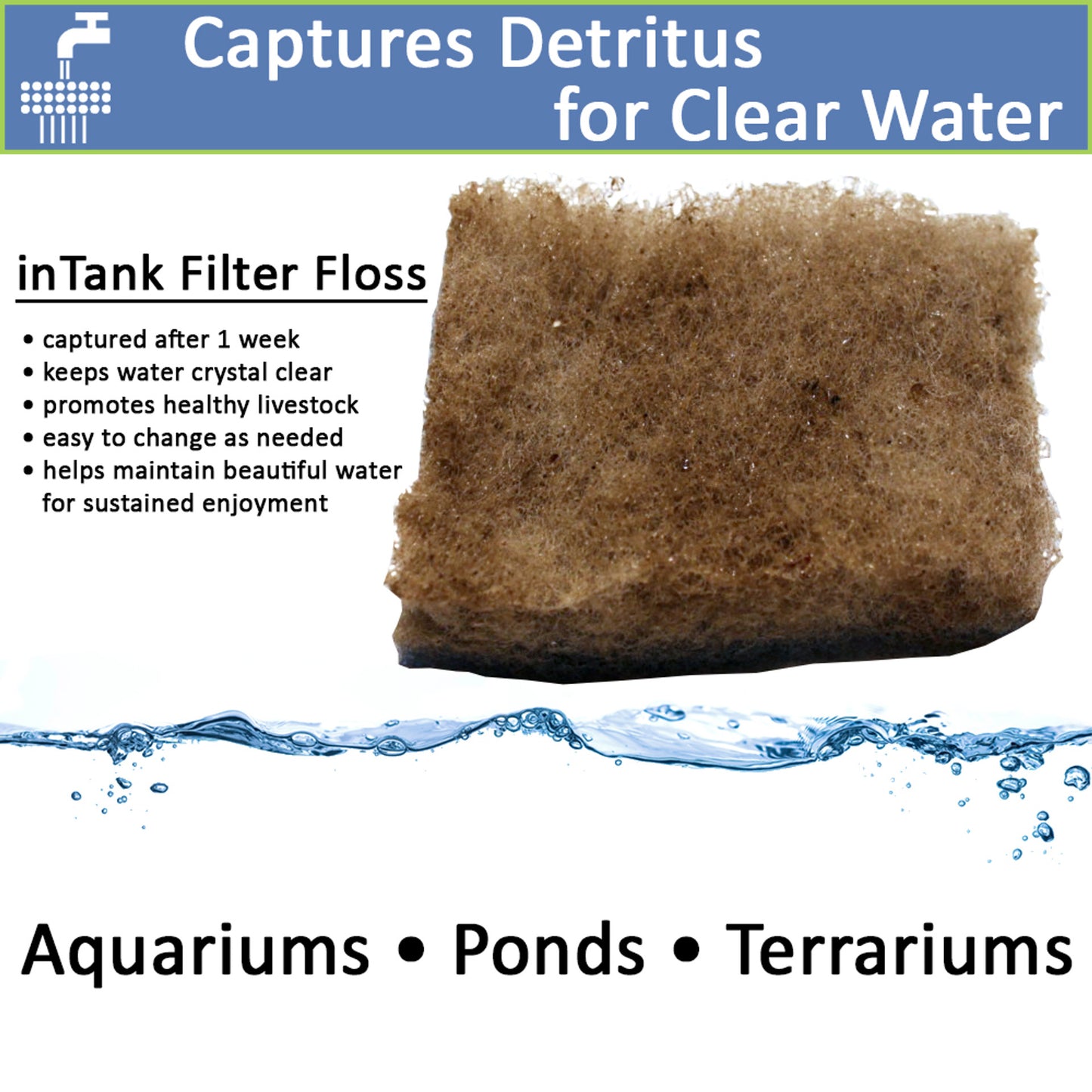 Five Star Aquatics Bonded Poly Filter Floss - VALUE PACK (3 PADS)