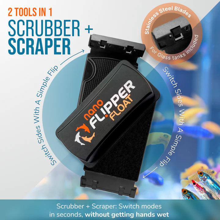 The Flipper NANO FLOAT 2 in 1 Magnetic Aquarium Algae Cleaner